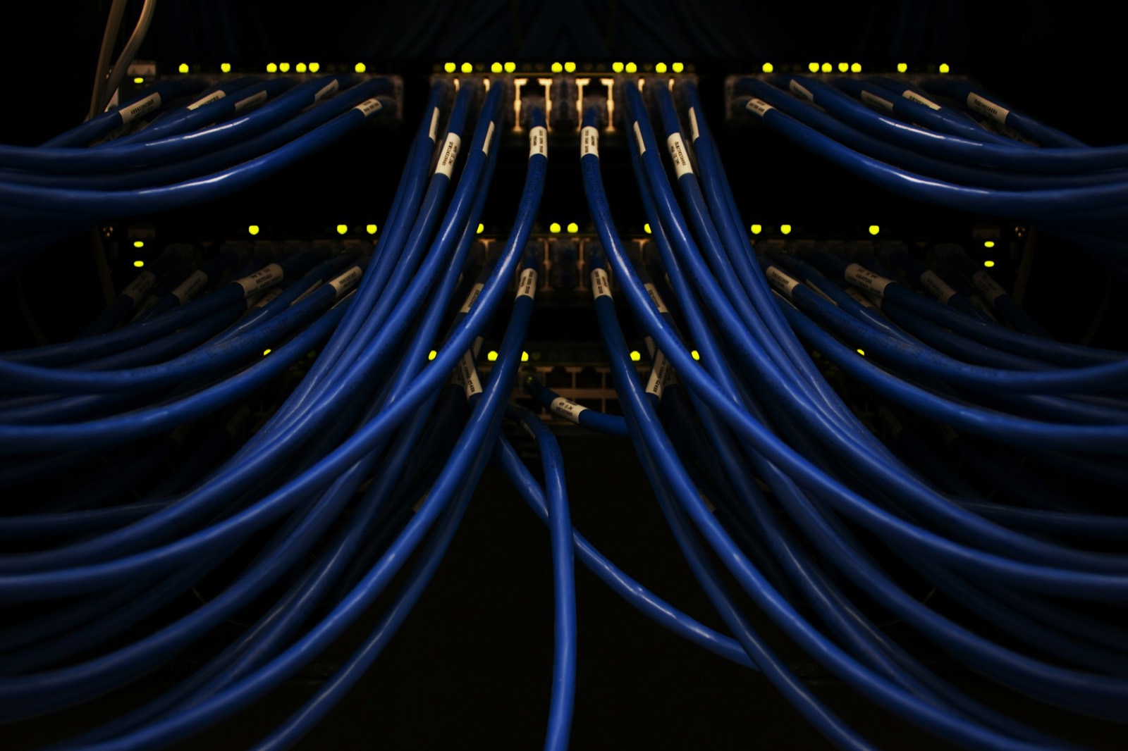 Server racks in a federal data center